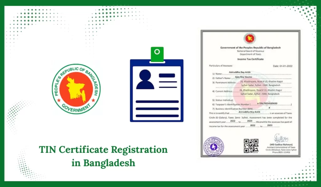 tin certificate registration 