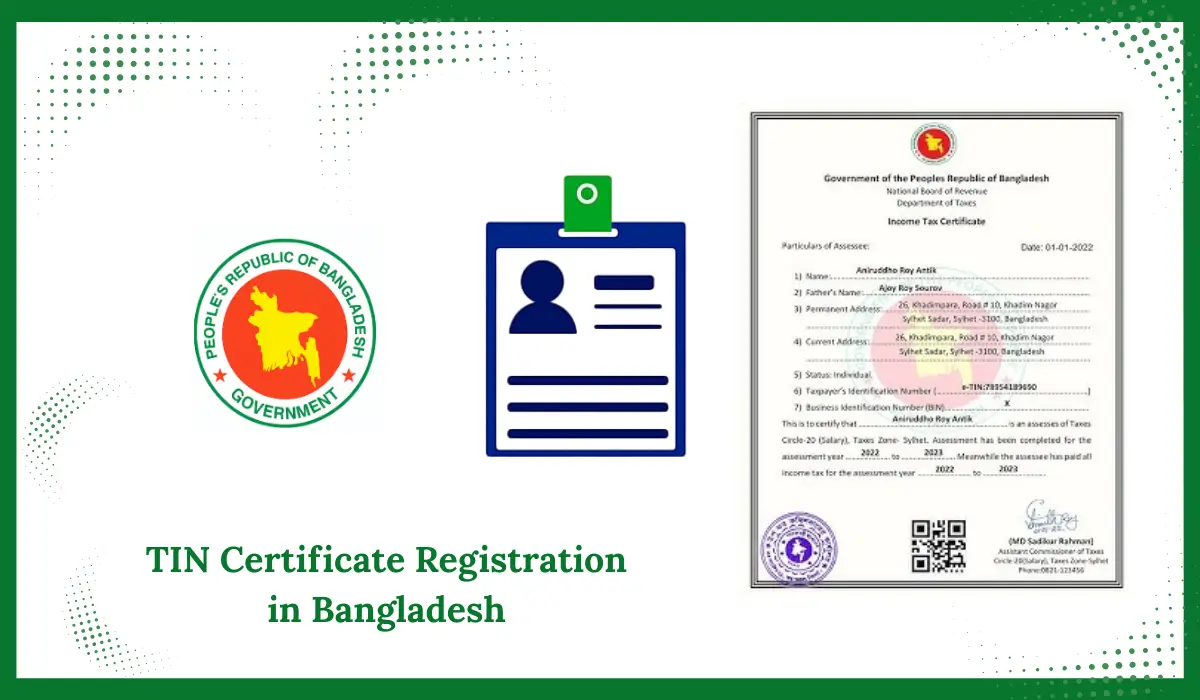 tin certificate registration 